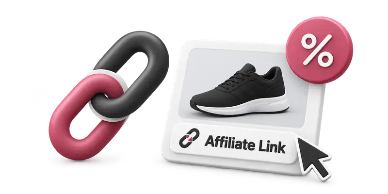 Affiliate product card and a link