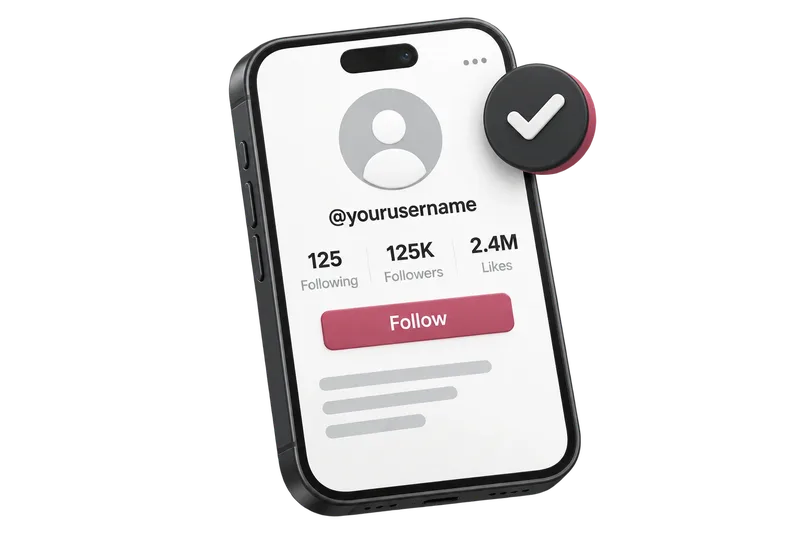TikTok profile with a verified badge